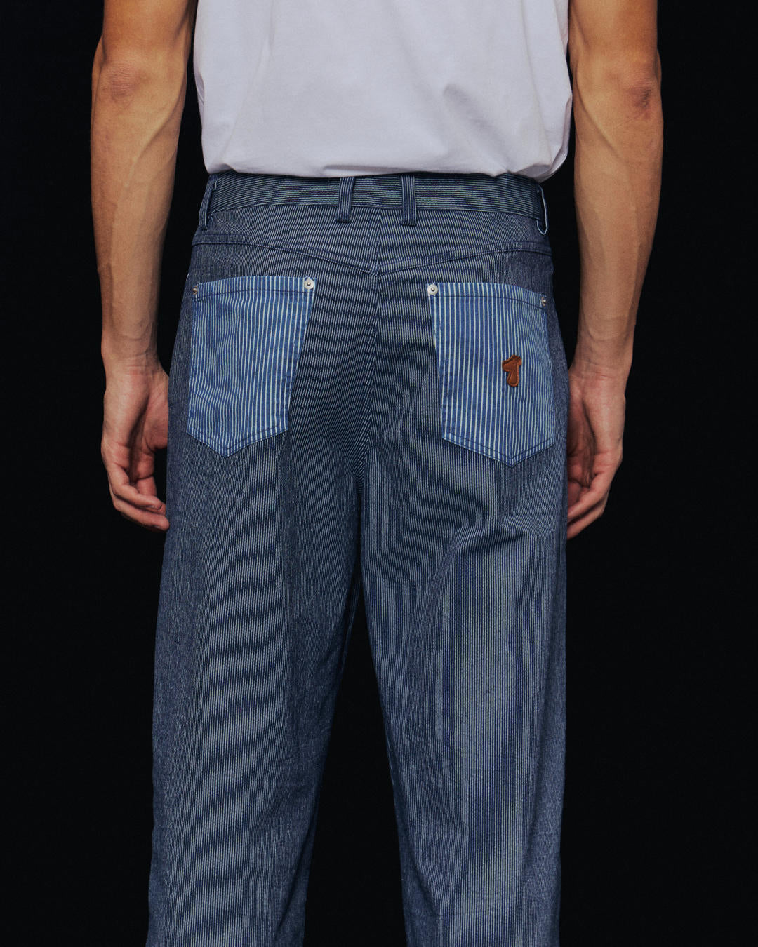 SMILEYHOUND GOODGATHER HICKORY MIX STRIPE WORKWEAR PANTS