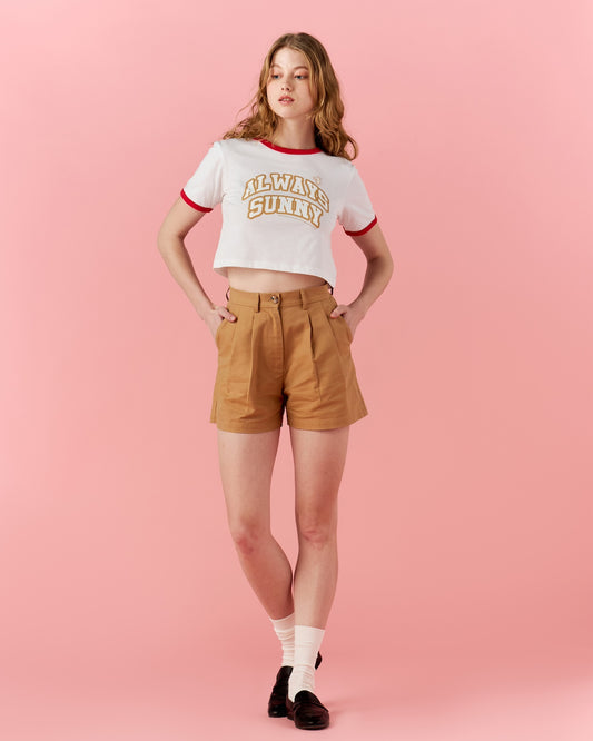 WIDE FRONT PLEATED SHORTS