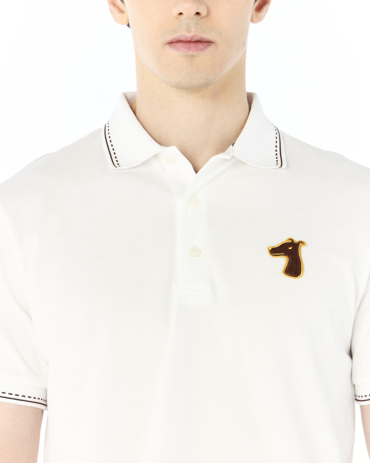 PIQUE POLO SHIRT WITH LOGO EMBROIDERED