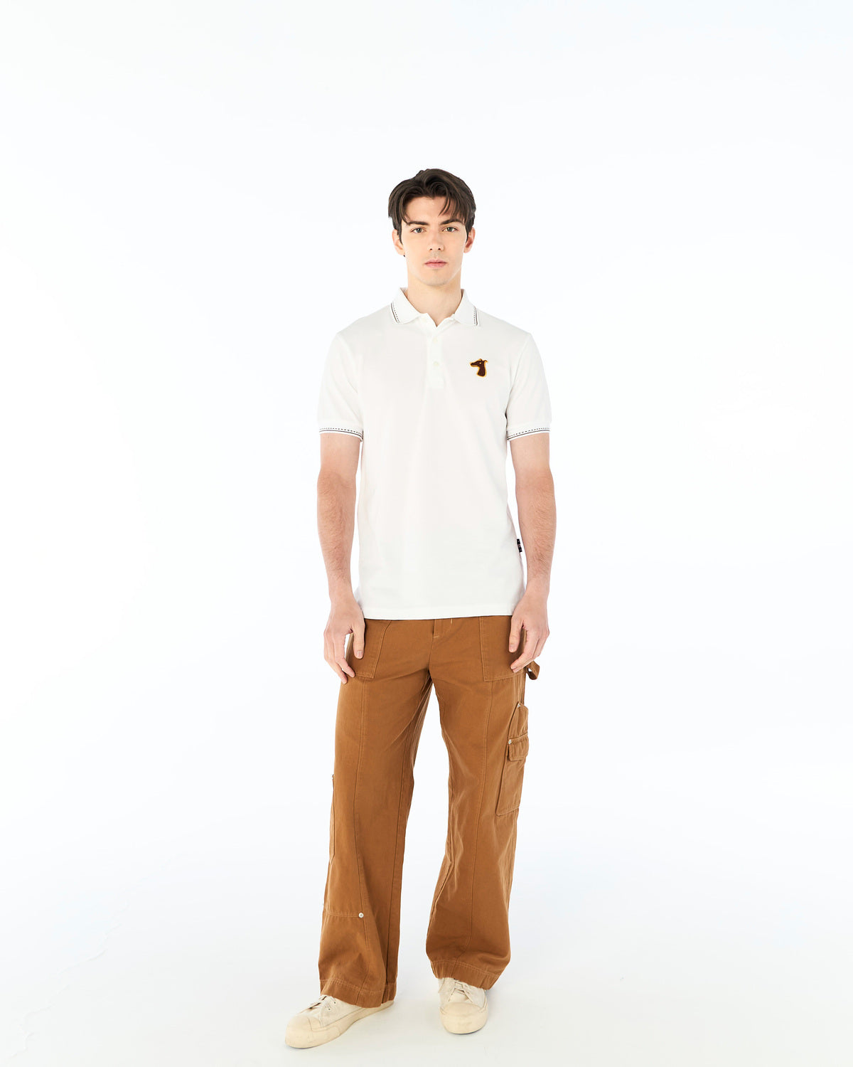 PIQUE POLO SHIRT WITH LOGO EMBROIDERED