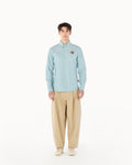 OXFORD SLIM SHIRT WITH LOGO EMBROIDERED