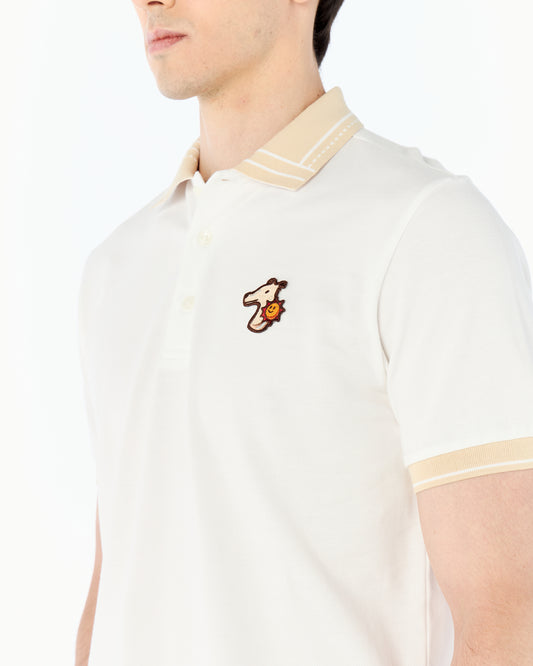 PIQUE POLO SHIRT WITH LOGO EMBROIDERED