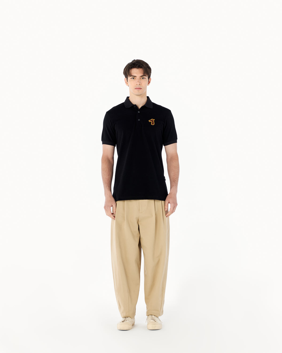 PIQUE POLO SHIRT WITH LOGO EMBROIDERED