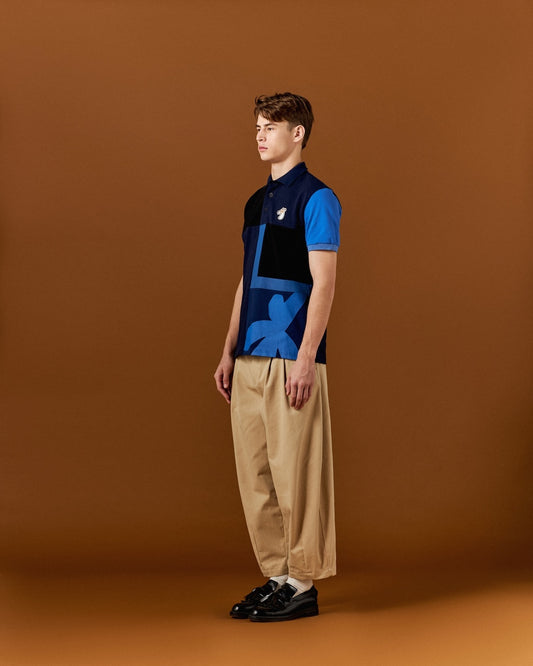 MULTICOLOR PANELED POLO SHIRT