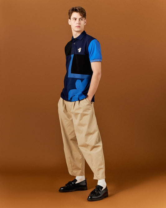 MULTICOLOR PANELED POLO SHIRT