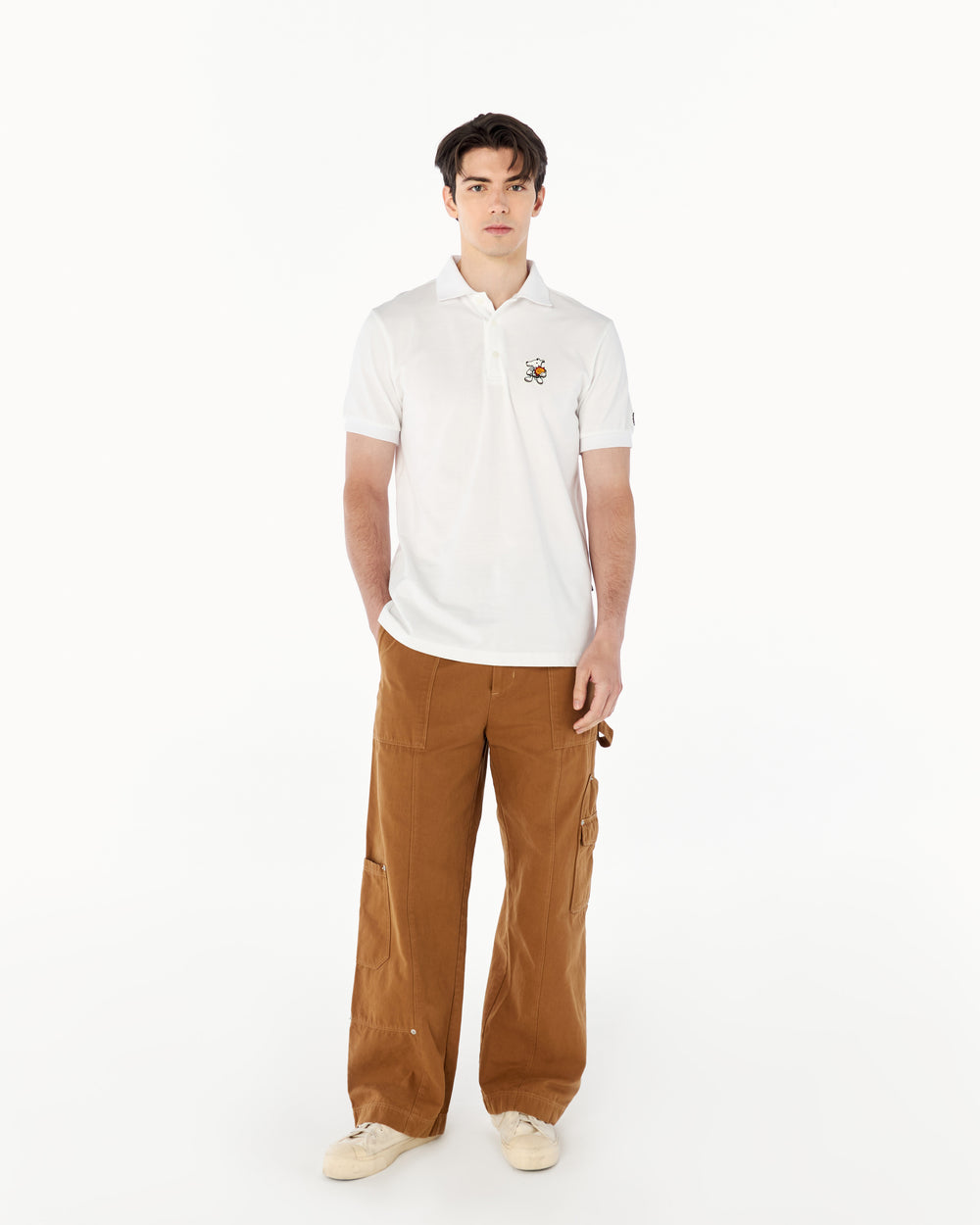 PIQUE POLO SHIRT WITH LOGO EMBROIDERED