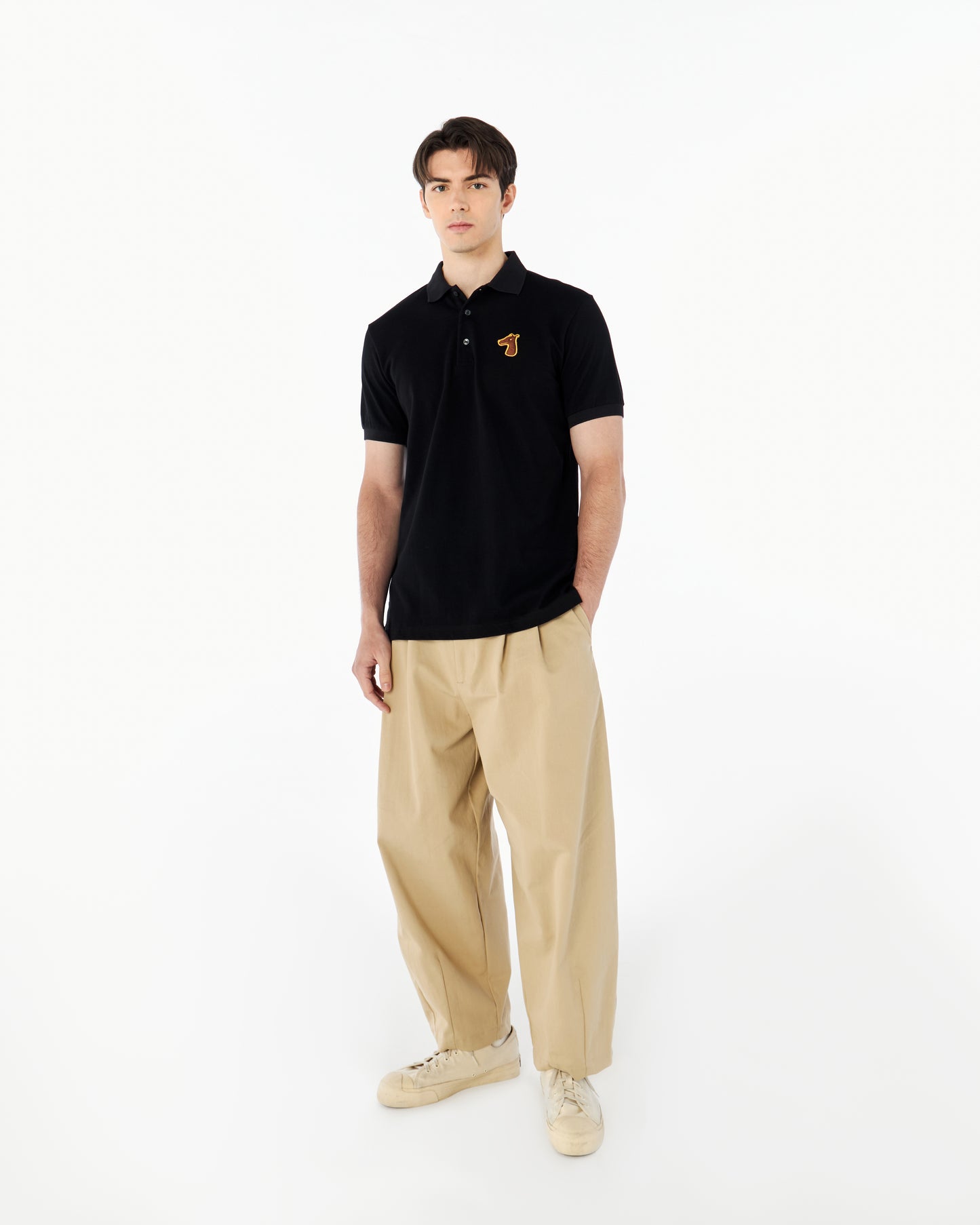 PIQUE POLO SHIRT WITH LOGO EMBROIDERED