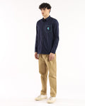 CONTRAST STITCH POCKET SHIRT WITH LOGO EMBROIDERED