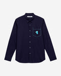 CONTRAST STITCH POCKET SHIRT WITH LOGO EMBROIDERED