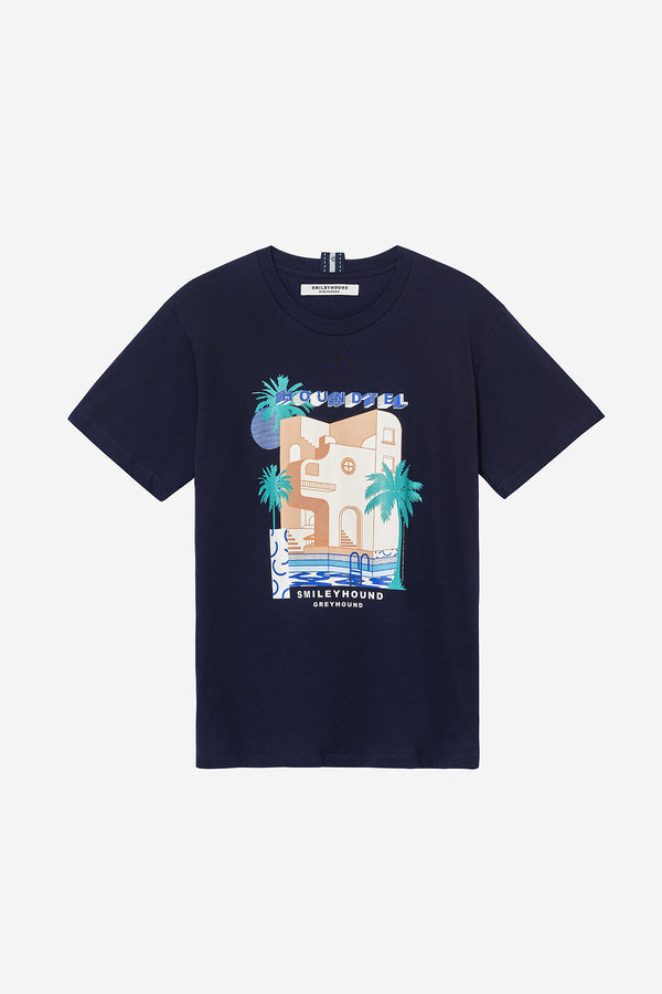 HOUNDTEL T-SHIRT WITH LOGO GRAPHIC PRINT