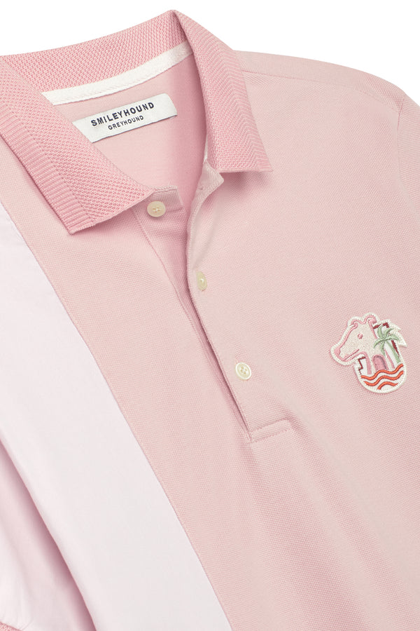 COLOR-BLOCK POLO SHIRT WITH LOGO EMBROIDERED
